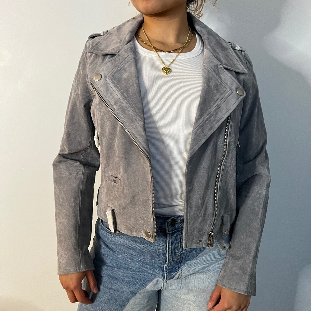 Suede Moto Jacket